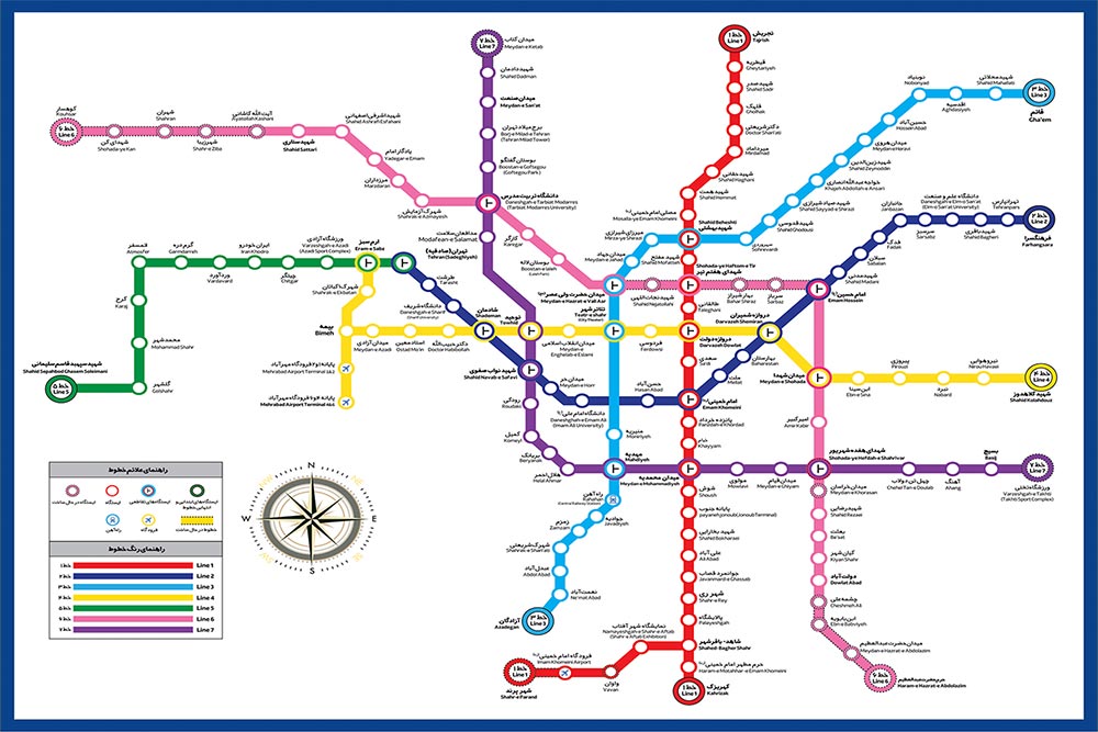 نقشه مترو تهران