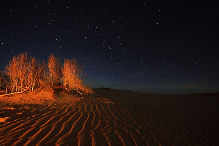 آسمان شب کویر